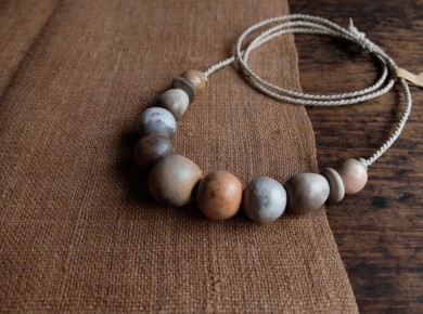 collier céramique enfumée